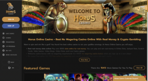 Horus Casino forside