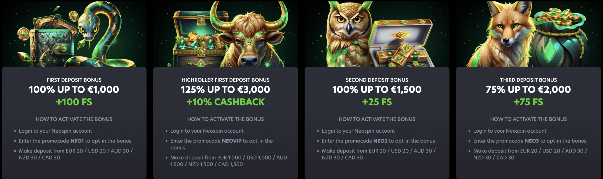 neospin casino bonus